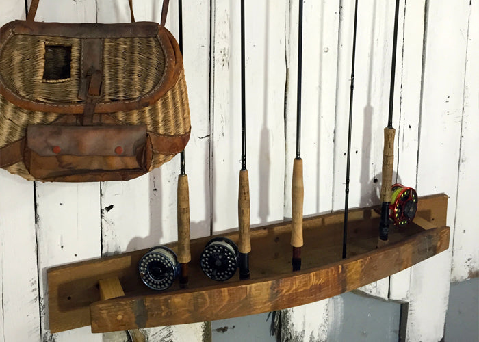 antique fishing pole rack Great Lakes Fly Fishing Rack– Great Lakes Reclaimed